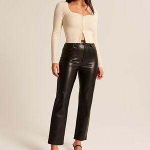 Abercrombie & Fitch Black Vegan Leather Pants